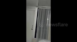 View from the inside on hurricane Pamela in Mazatlan, Mexico