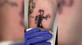 Canadian artist tattoos over 70 people to recreate iconic scene from 1933 Betty Boop film