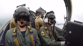 Flying in a jet carrying out a loop manoeuvre above wales, UK