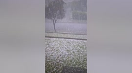 Intense hailstorm pummels western Sydney in Australia
