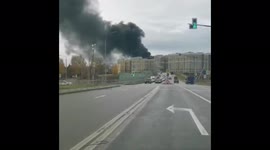 Fire in a residential complex in Moscow, Russia