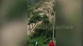 Bali earthquake triggers landslide burying homes in Indonesia