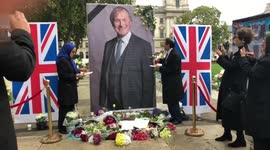 Tributes held in Parliament Square for murdered MP Sir David Amess