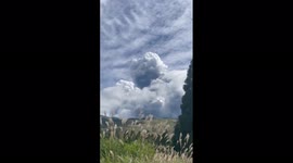 Mount Aso volcano in Japan erupts spewing thick clouds of ash into sky