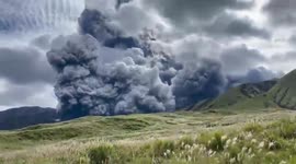 Mount Aso erupts in Japan, spews thick volcanic ash