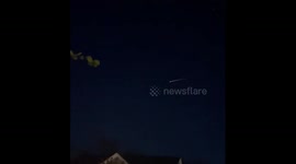 Satellite streaks across Indiana sky