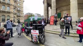 Hundreds of Julian Assange supporters march in central London