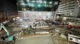 Large new tower block almost complete in Bangkok, Thailand