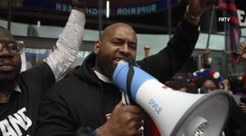 'Let him play!' Hundreds of pro-Kyrie Irving fans attempt to break into Brooklyn Nets arena