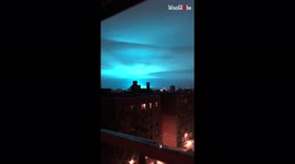 ''UFO INVASION?!' NYC night sky turns blue following a transformer explosion in Queens 
'