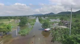 Noah’s ark! Zoo animals rescued as rain floods enclosures in Thailand