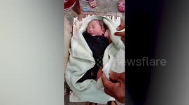 Newborn baby boy rescued after being near creek in the Philippines