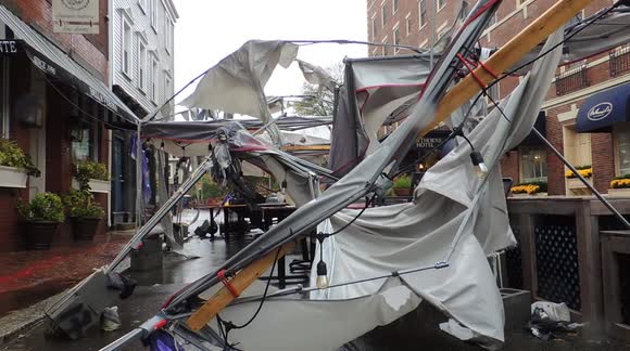 Extended look: Nor'easter damage slams famed Halloween town Salem, Massachusetts