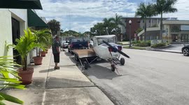 Airplane being shipped to Paris, France via a bigger airplane.....I guess???