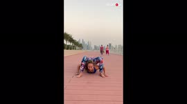 Can you trust what you see? Insane contortion pose takes a hilarious turn