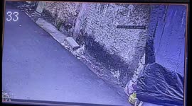 Two Bike Thieves Recorded by Cctv Cameras Residents of West Jakarta Indonesia