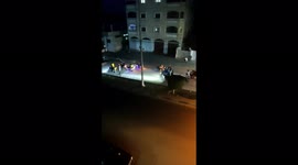 popular Palestinian wedding procession walks in the streets of Beit Lahia north of Gaza