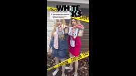 Sibling Duo Dresses Up As “White Chicks” for Halloween