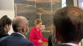 Scottish First Minister Nicola Sturgeon becomes centre of attention at COP26