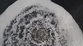 Footage shows enormous ‘whirlpool’ off the coast of Scotland - caused by waste water