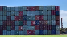 Hundreds of shipping containers stored on farmland as driver shortages continue to cause problems in UK