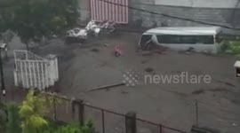 Flash flooding deluges towns in East Java, Indonesia