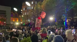 UK: Little Amal Receives Warm Welcome In Manchester 2