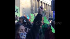 Extinction Rebellion march in Glasgow, UK
