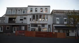 Building Structural collapse, South Oak Street, Mount Carmel, Pa, Drone 20211104