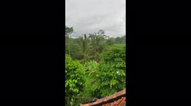 Snowing in Bali, Indonesia