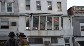 Structural collapse, South Oak Street, Mount Carmel, Pa, Drone 20211104