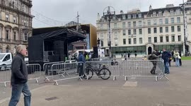 Glasgow’s main square is getting ready for massive Climate Strike protest
