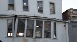 Demolition Structural collapse, South Oak Street, Mount Carmel, Pa, Drone 20211104