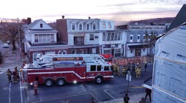 Drone Demolition Structural collapse 3 South Oak Street, Mount Carmel, Pa, Drone 20211104