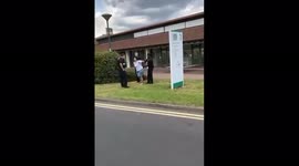 Girl getting arrested for helping a homeless man