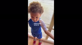 3 year old is convinced that “he’s a white kid”. He describes how is skin is white.