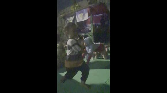4 Year Old Kid Showing His Pencak Silat (Martial Art) Moves In Front of The Guests