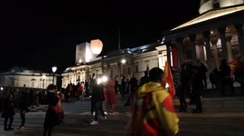 Etheopian Protest In Trafalgar Square Against The Civil War Within The Country 