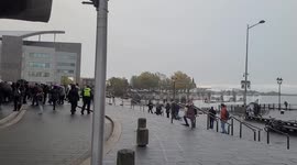 Welsh protest outside The Senedd against extra restrictions for the vaccine passports