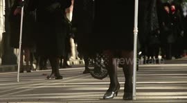 Procesión del día de la virgen de la Almudena en Madrid, España