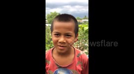 Young boy can whistle like a sports coach!