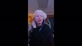 Albino woman becomes TikTok star thanks to violet-coloured eyes