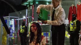 COP26: Climate activists protest with bloody red paint