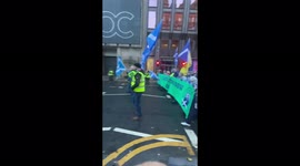 Climate activists protest in Glasgow, UK