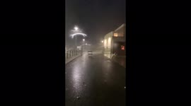 Intense footage of tornado touching down and knocking out power n in Connecticut