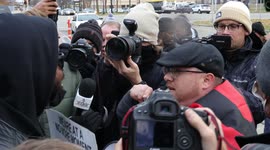 Kyle Rittenhouse case: After heated debate Kenosha protesters share pizza on courthouse steps