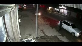 The driver lost control and crashed into another car