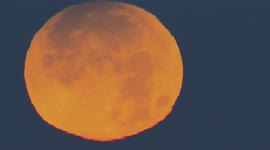 Partial moon eclipse from Minster on Sea, Kent, UK