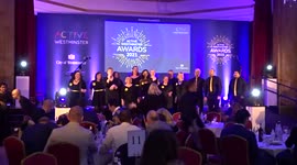 The Blend Choir greets finalists and guests of Active Westminster Awards 2021 at Porchester Hall - London