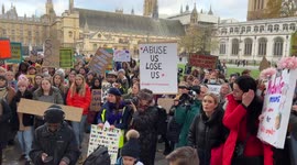 'March with Midwives' protest in Parliament Square as campaigners call for more funding